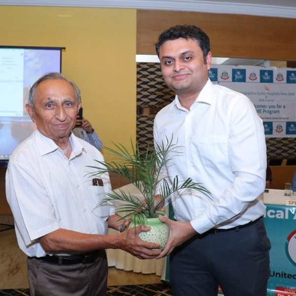 Dr. Dhruv Kant Mishra with a patient